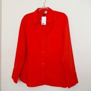 Orange Button Down Shirt